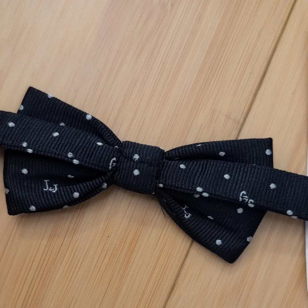 NWT Janie and Jack Navy Bow Tie with White Dots